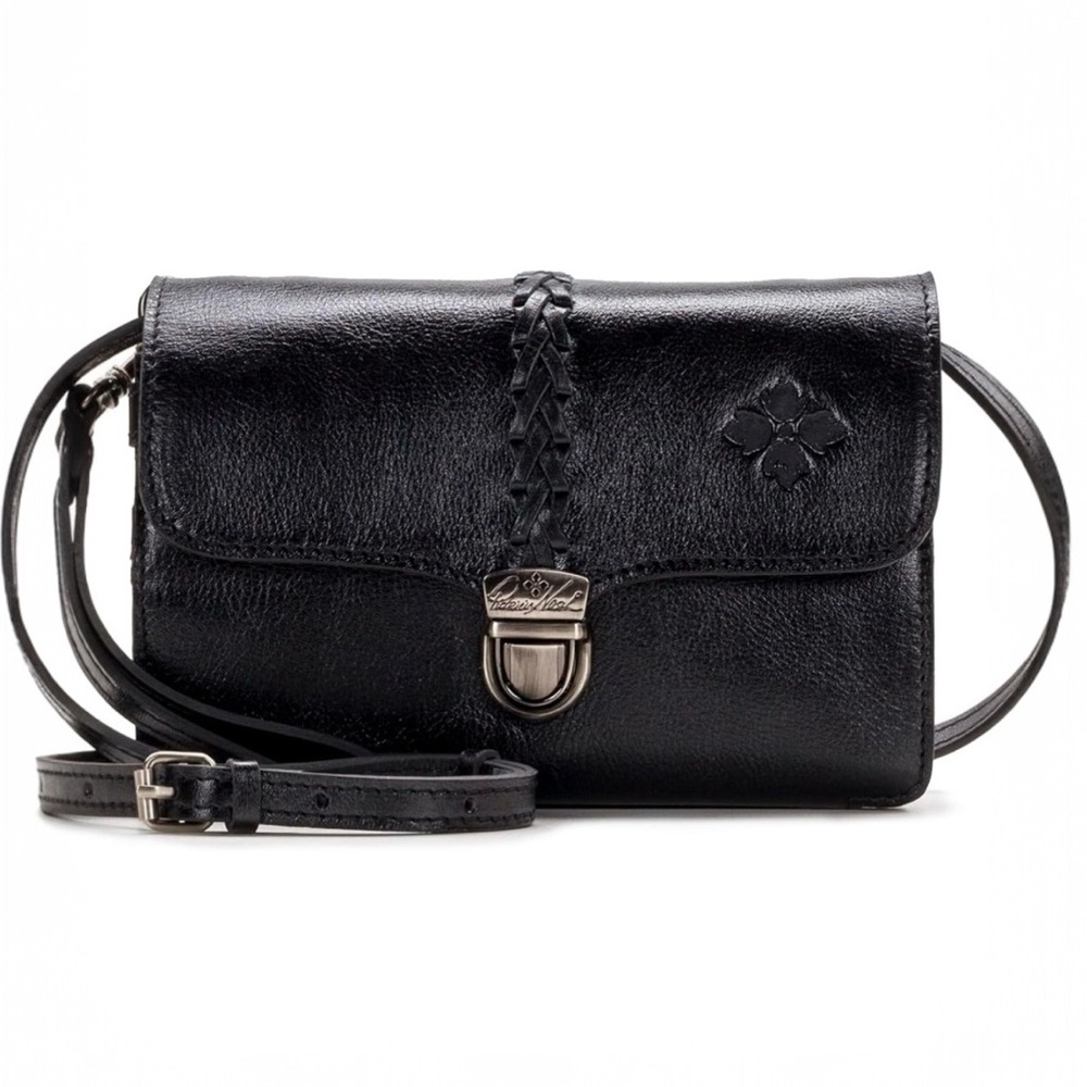 Patricia Nash - Bianco Crossbody Organizer, 100% Full Grain Leather NWOT BLACK